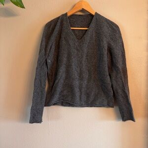 Margaret O'Leary Charcoal V-Neck Sweater‎